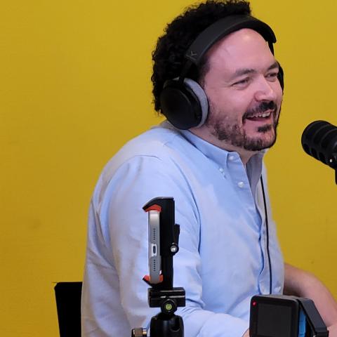 Referent beim Podcast