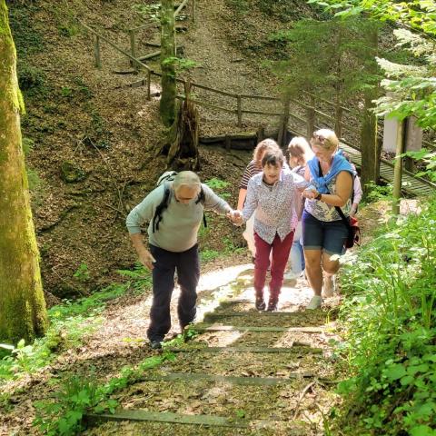 Menschen beim Aufstieg