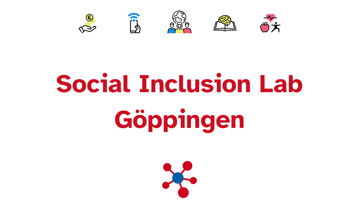Schrifzug Social Inclusion Lab Göppingen, rote Schrift