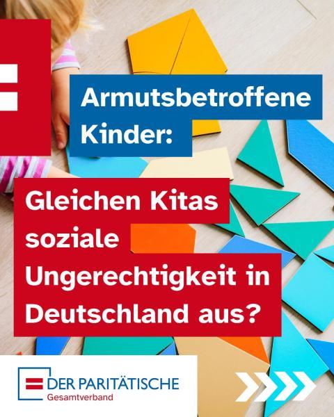 Titelbild Publikation &bdquo;Ungleichheit von Anfang an. Bericht zu Armut und Kita-Betreuung&ldquo; 