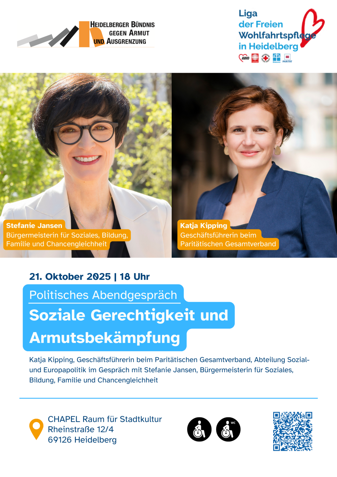 Politischen Abendgespräch / Stefanie Jansen - Katja Kipping Politischen Abendgespräch / Stefanie Jansen - Katja Kipping