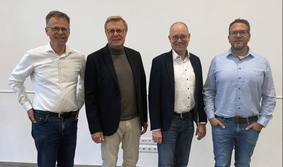 Alexander Breisacher (DRK), Norbert Köthnig (Paritätischer Wohlfahrtsverband), Rainer Leweling (Caritas), Denis Deiser (AWO)