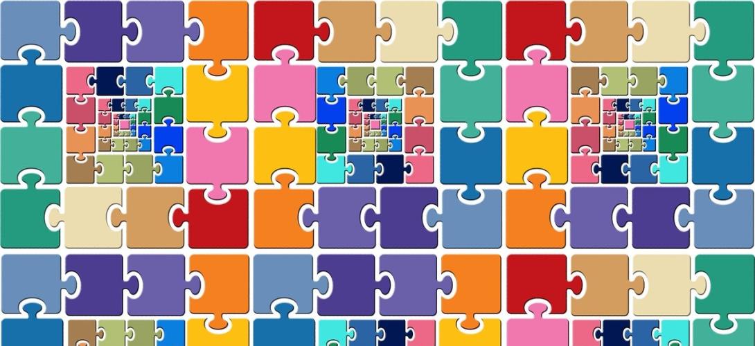 ein buntes Puzzle