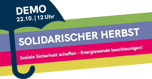 Farbige Streifen mitRegenschirm und Text