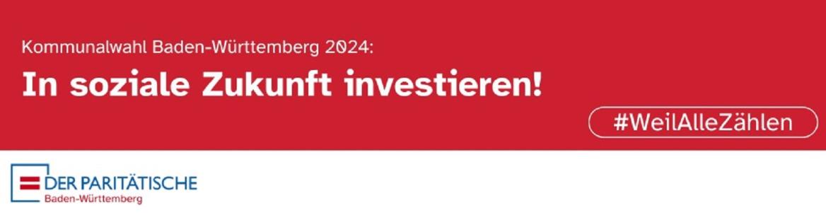 Roter Banner mit wei&szlig;er Schrift